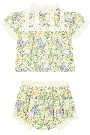 The New Society Baby Beverly linen top and bloomers set
