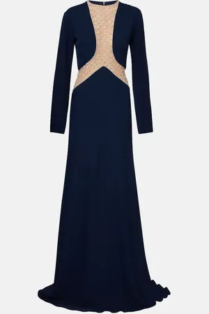 Costarellos Inara embellished cutout tulle gown