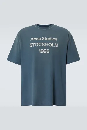 Acne Studios Logo cotton and hemp T-shirt
