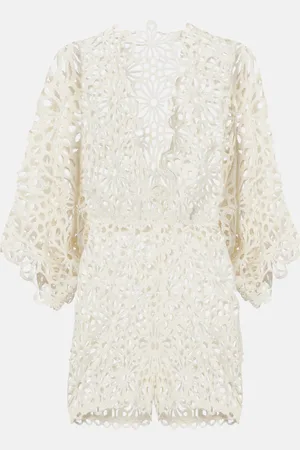 Norma Kamali Crochet cotton-blend minidress