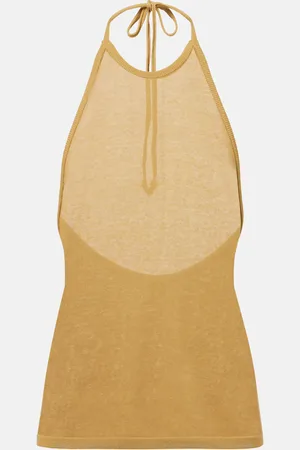 LEMAIRE Knitted halterneck cotton top