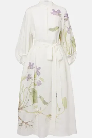Erdem Linen wrap dress