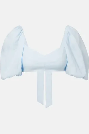 ZIMMERMANN Rhiannon linen crop top