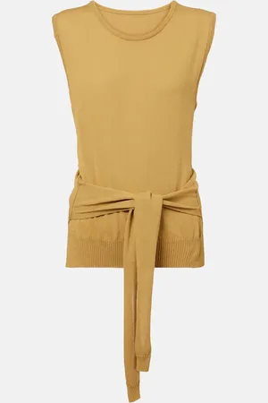 LEMAIRE Knitted tie-detail cotton top