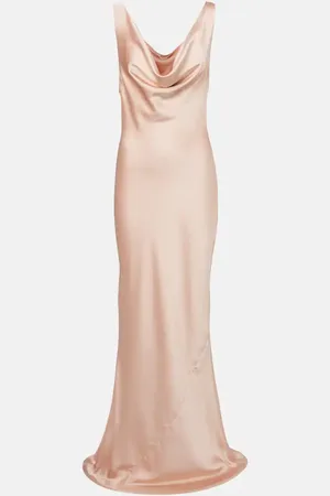 Norma Kamali Draped satin gown