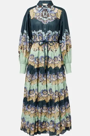ALÉMAIS AlÃ©mais Madalena floral ramie shirt dress