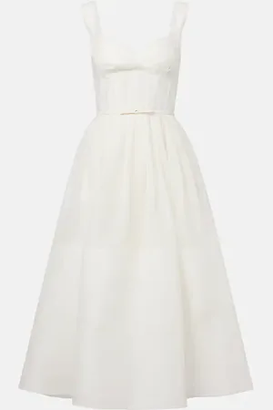 ZIMMERMANN Dawning linen and silk midi dress