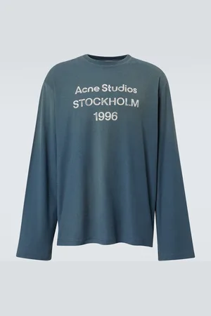 Acne Studios Logo cotton and hemp T-shirt