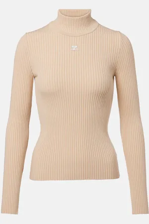 Courrèges CourrÃ¨ges Reedition ribbed-knit mockneck sweater