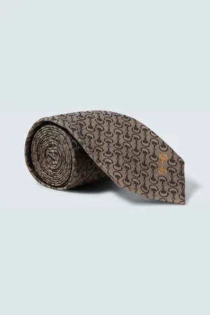 Gucci Horsebit silk jacquard tie