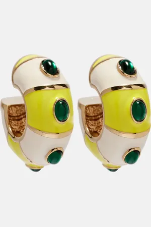 Jacquemus Rayures embellished hoop earrings