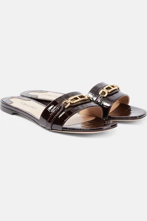 Tom Ford Whitney croc-effect leather slides