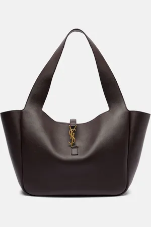 トートバッグ Saint Laurent Black Vinyl And Leather Panier Shopping Bag Medium-600307CSV0J1000_B.jpg?v=2