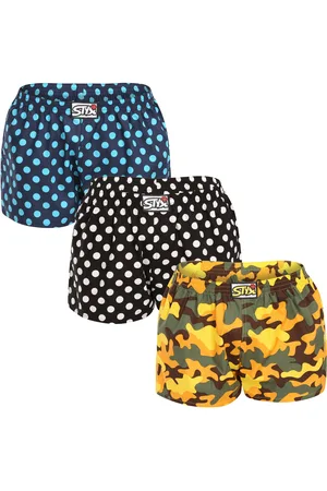 STYX 3PACK Bokserki damskie art klasyczna guma wielokolorowa