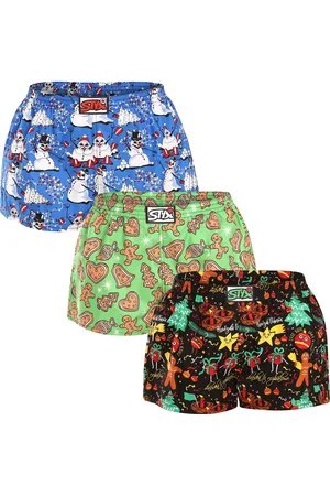 STYX 3PACK Bokserki damskie art klasyczna guma wielokolorowa