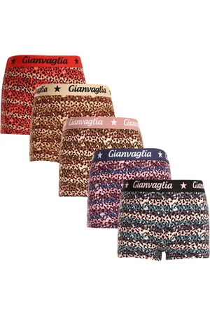 Gianvaglia 5PACK Bokserki dziewczęce z nogawką wielokolorowe