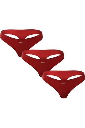 HUGO BOSS 3PACK stringi damskie czerwone