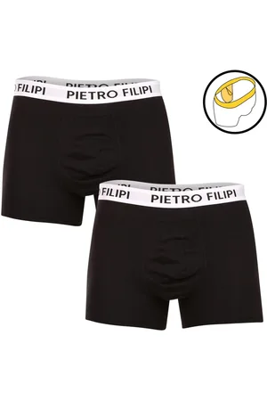 Pietro Filipi 2PACK Bokserki męskie z uchwytem na kulki czarne