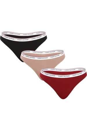 Tommy Hilfiger 3PACK stringi damskie nadrozmiard wielokolorowe