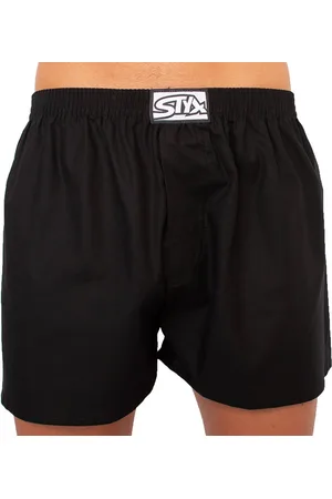 STYX Luźne bokserki męskie klasyczna guma nadrozmiard black
