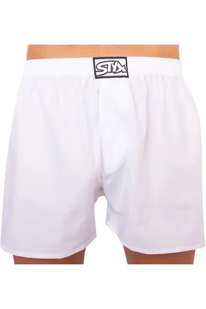 STYX Luźne bokserki męskie klasyczna guma nadrozmiard white