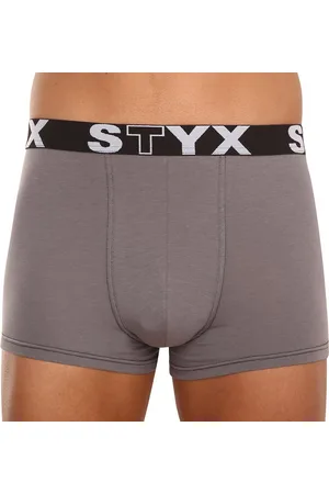 STYX Bokserki męskie sportowa guma nadrozmiar ciemnoszare