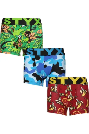 STYX 3PACK bokserki dziecięce art sportowa guma wielokolorowa
