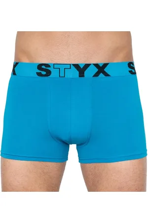 STYX Bokserki męskie sportowa guma nadrozmiar jasnoniebieskie