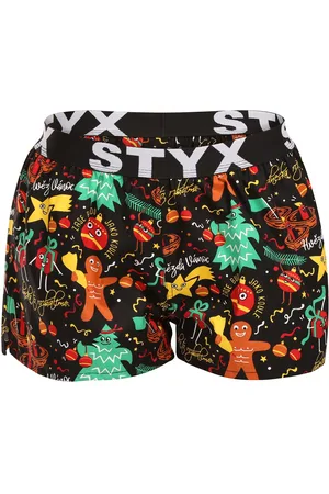 STYX Luźne bokserki damskie art sportowa guma ozdoby świąteczne