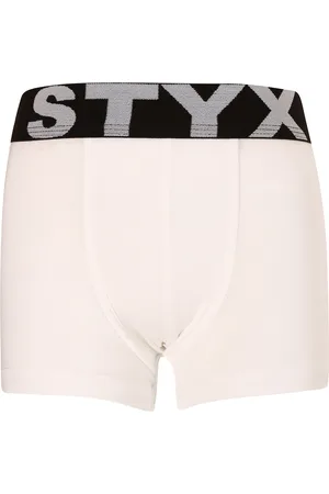 STYX Bokserki dziecięce sportowa guma białe