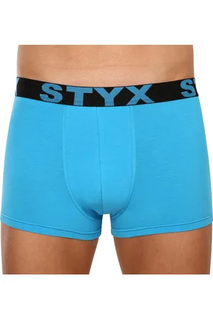 STYX Bokserki męskie sportowa guma nadrozmiar jasnoniebieskie