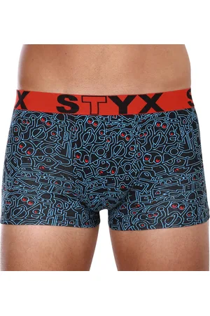 STYX Bokserki męskie art sportowa guma nadrozmiar doodle