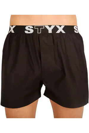 STYX Luźne bokserki męskie sportowa guma czarne