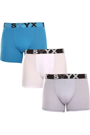STYX 3PACK bokserki męskie długie sportowa guma wielokolorowe