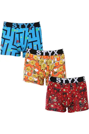 STYX 3PACK bokserki męskie art sportowa guma wielokolorowa