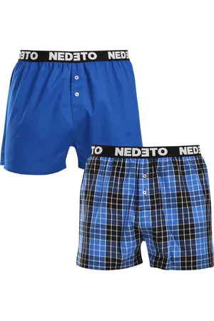 Nedeto 2PACK Luźne bokserki męskie wielokolorowe