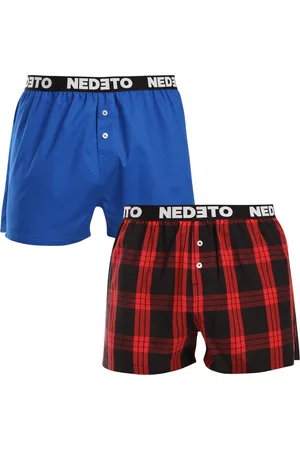 Nedeto 2PACK Luźne bokserki męskie wielokolorowe