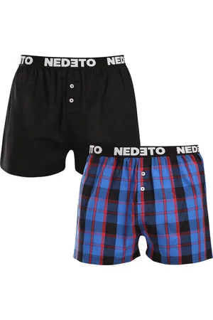Nedeto 2PACK Luźne bokserki męskie wielokolorowe