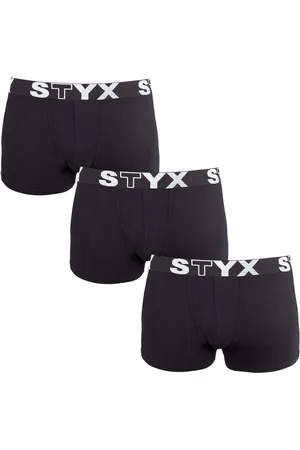 STYX 3PACK Bokserki dziecięce sportowa guma czarne