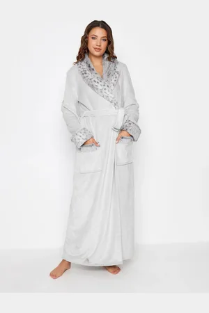 Long Tall Sally Contrast Animal Shawl Collar Maxi Robe46-48 wysoki