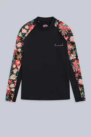 Animale Womens Lillie Printed Panel Quick Drying Rash Vest42