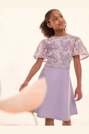 Lipsy London Flutter Sleeve Lace Occasion Dress (5-16yrs)122128 cm