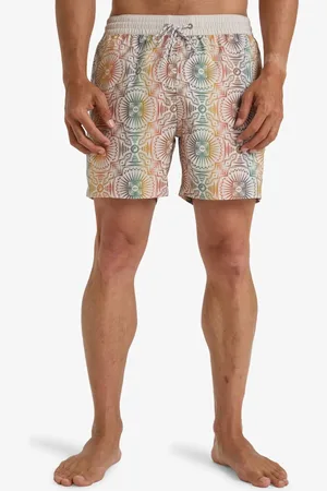 Billabong Orange Vacay Geometric Print Logo Swim ShortsXL
