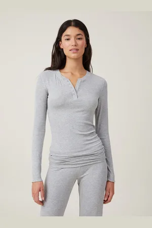 Cotton On Sleep Recovery Henley Long Sleeve PyjamasL