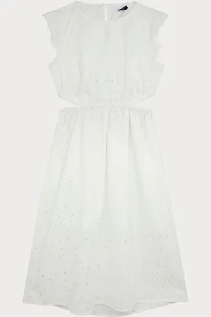 Paul Smith Broderie Detail Midi White Dress42