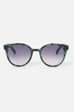 Oliver Bonas Preppy Faux Round Acetate SunglassesJeden