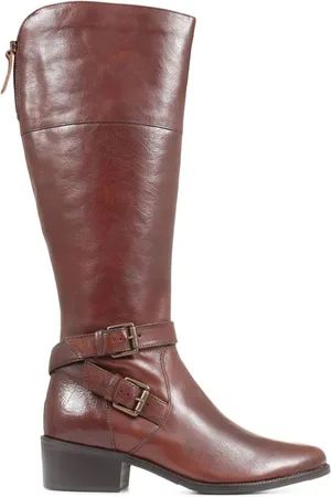 JONES BOOTMAKER Phoebe Leather Tan Brown Knee High BootsEU 36 (UK 3)