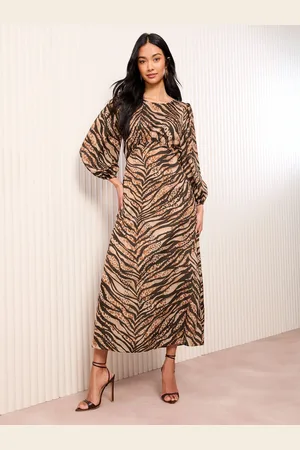 Friends Like These Satin 3/4 Puff Sleeve Midi Dress52