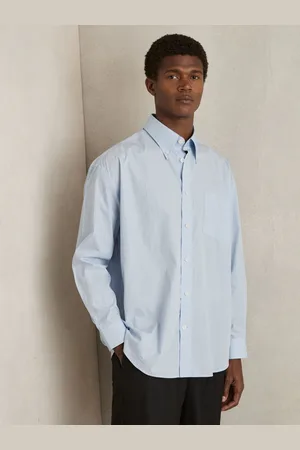 Reiss Breathe Oversized Poplin Stripe 100% Cotton ShirtL