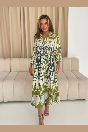 Girl in Mind Isabella Tie Front Shirt Dress50